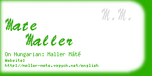 mate maller business card